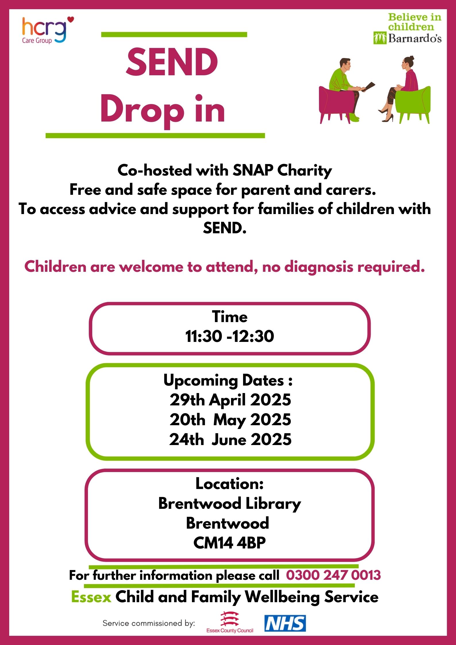 SEND Coffee Morning Poster April - June 25